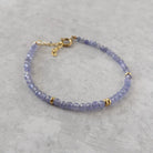 delicate tanzanite bracelet gold filled December birthstone jewelry gift