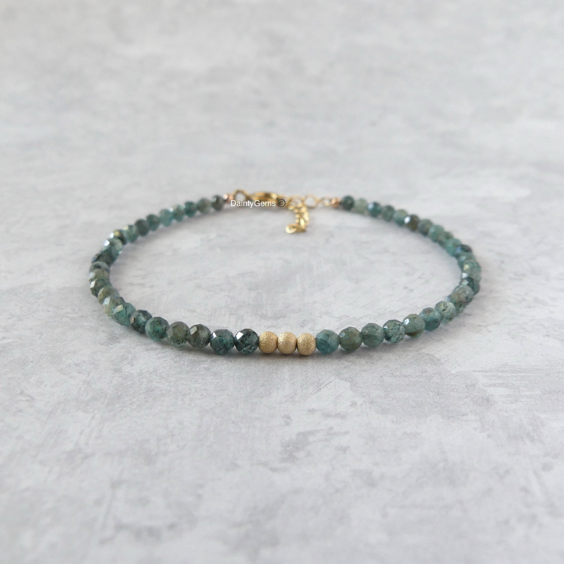 dainty teal green kyanite bracelet-meaningful jewelry gift