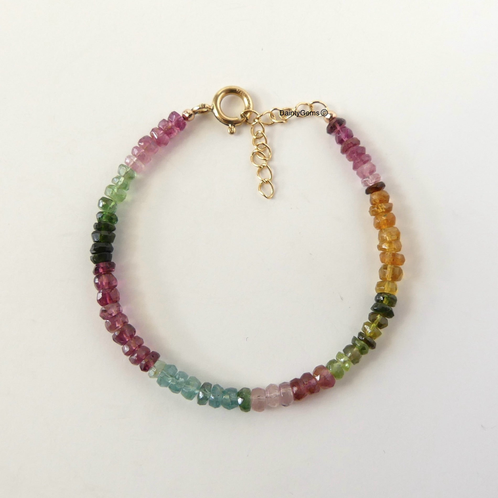 cute watermelon tourmaline bracelet