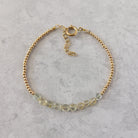 tiny genuine yellow aquamarine bracelet gold filled or silver March birthstone jewelry gift