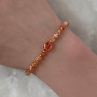 Tanzanian sunstone beaded bracelet joy abundance jewelry meaningful gift unique handcrafted