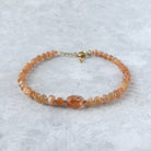 Tanzanian sunstone beaded bracelet joy abundance jewelry meaningful gift unique handcrafted