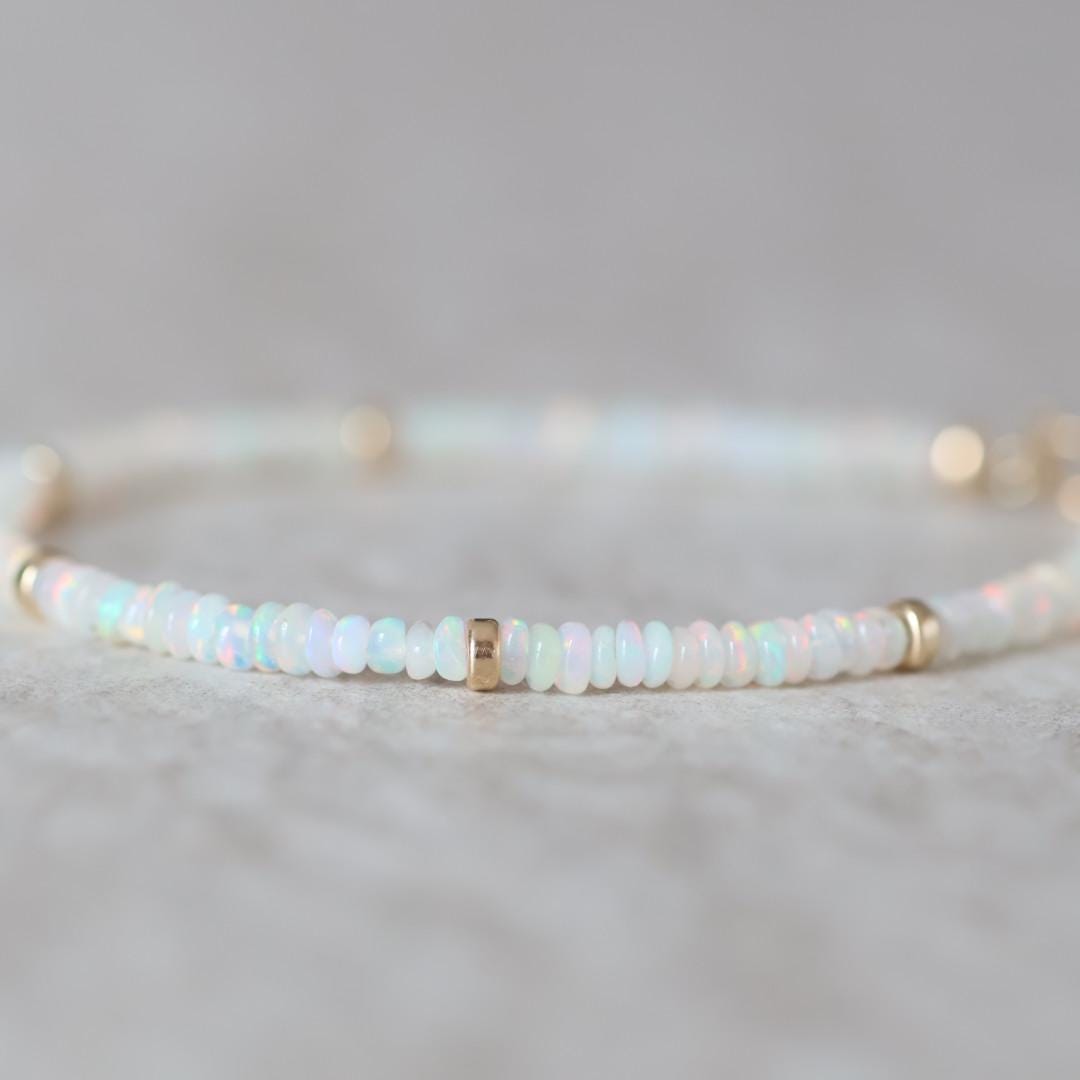 Dainty Ethiopian Opal Bracelet