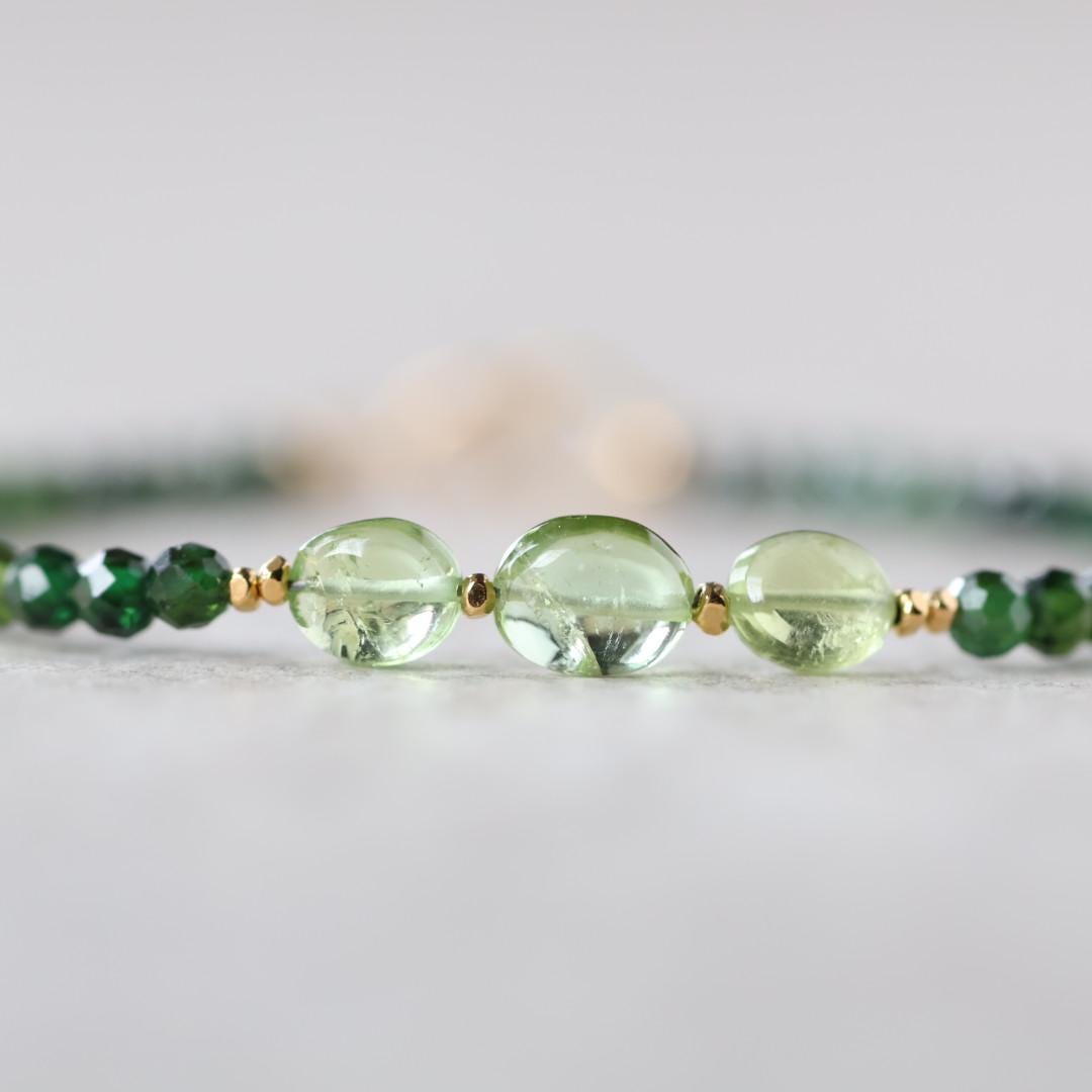 Green Tourmaline Beaded Bracelet