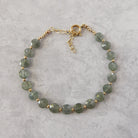 rare moss aquamarine bracelet delicate March birthstone jewelry gift