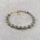 rare moss aquamarine bracelet delicate March birthstone jewelry gift