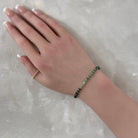 dainty ombre emerald bracelet May birthstone meaningful jewelry gift unique handcrafted