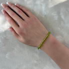 Peridot delicate bracelet gold filled August birthstone meaningful gift unique handcrafted