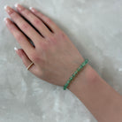 rare green kyanite rondel bead bracelet, meaningful jewelry gift, AAA green kyanite