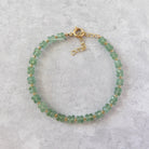 rare green kyanite rondel bead bracelet, meaningful jewelry gift, AAA green kyanite