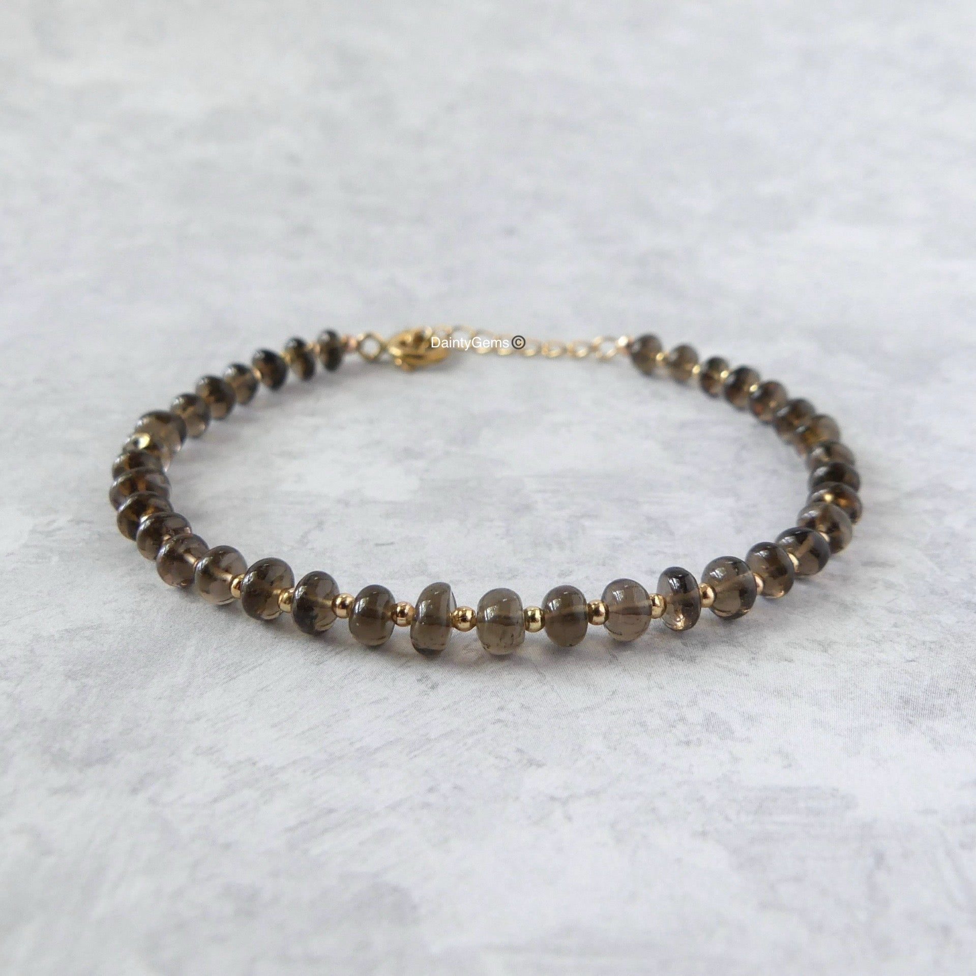 delicate smoky quartz bracelet meaningful jewelry gift