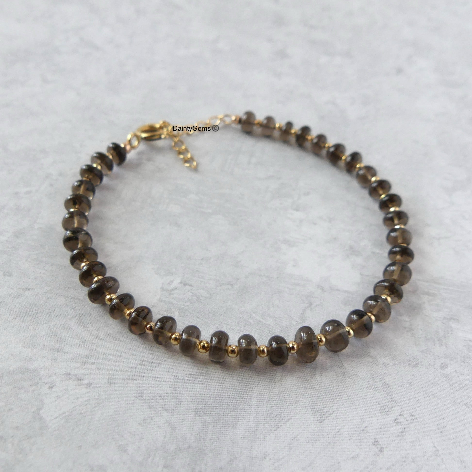 delicate smoky quartz bracelet meaningful jewelry gift