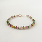 smooth  watermelon tourmaline bracelet