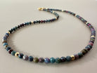 ruby in kyanite dainty beaded necklace