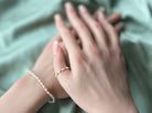 rice freshwater pearl dainty beaded ring