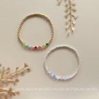 Custom Family Bracelet Crystal Birthstone Bracelet Personalized Birthstone Bracelet Gold Bead Mom Christmas Gift Birthday Grandma