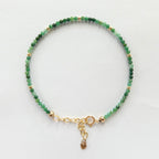 Jade Bracelet Dainty Jadeite Beaded Bracelet Green Gemstone Minimalist Jewelry Stacking Bracelet Gift Birthday Present Friend Mom Bridesmaid