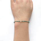 Tiny Turquoise Bracelet Dainty Gemstone Beaded Bracelet Blue December Birthstone Crystal Jewelry Minimalist Birthday Gift Daughter Niece Mom