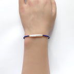 Tiny Lapis Bracelet Dainty Pearl Gemstone Beaded Bracelet Stacking Minimalist Crystal September Birthstone Jewelry Birthday Gift for Her