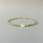 Tiny Green Apatite Bracelet Dainty Opal Gemstone Beaded Bracelet Crystal Jewelry Minimalist Stacking Birthday Gift Mom Wife Daughter Niece