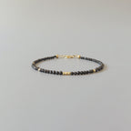 Tiny Shungite Bracelet Dainty Gemstone Beaded Bracelet Black Crystal Jewelry Minimalist Protection Jewelry Stacking Birthday Gift for Women