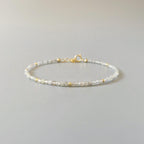 Tiny Montana Sapphire Bracelet Dainty Beaded Bracelet September Birthstone Sparkly Bracelet Cute Minimalist Jewelry Gift for Women Daughter