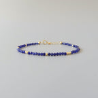 Tiny Sodalite Bracelet Dainty Gemstone Beaded Bracelet Stacking Minimalist Blue Crystal Bracelet Healing Jewelry Birthday Gift Daughter Wife