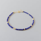 Tiny Sodalite Bracelet Dainty Gemstone Beaded Bracelet Stacking Minimalist Blue Crystal Bracelet Healing Jewelry Birthday Gift Daughter Wife