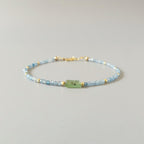 Tiny Parabia Blue and Green Kyanite Bracelet - Dainty Gemstone Jewelry