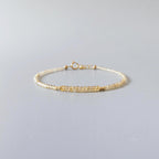 Tiny Ombre Citrine Bracelet - Dainty November Birthstone Jewelry