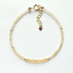 Tiny Citrine Bracelet Dainty Gemstone Beaded Bracelet Yellow Crystal Minimalist Jewelry November Birthstone Gift for Women Mom Wife Daughter