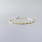Tiny Citrine Bracelet Dainty Gemstone Beaded Bracelet Yellow Crystal Minimalist Jewelry November Birthstone Gift for Women Mom Wife Daughter