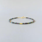 Tiny Ruby in Kyanite Bracelet Dainty Gemstone Beaded Bracelet Colorful Crystal Minimalist Jewelry Boho Wedding Gift Host Wife Bridesmaid