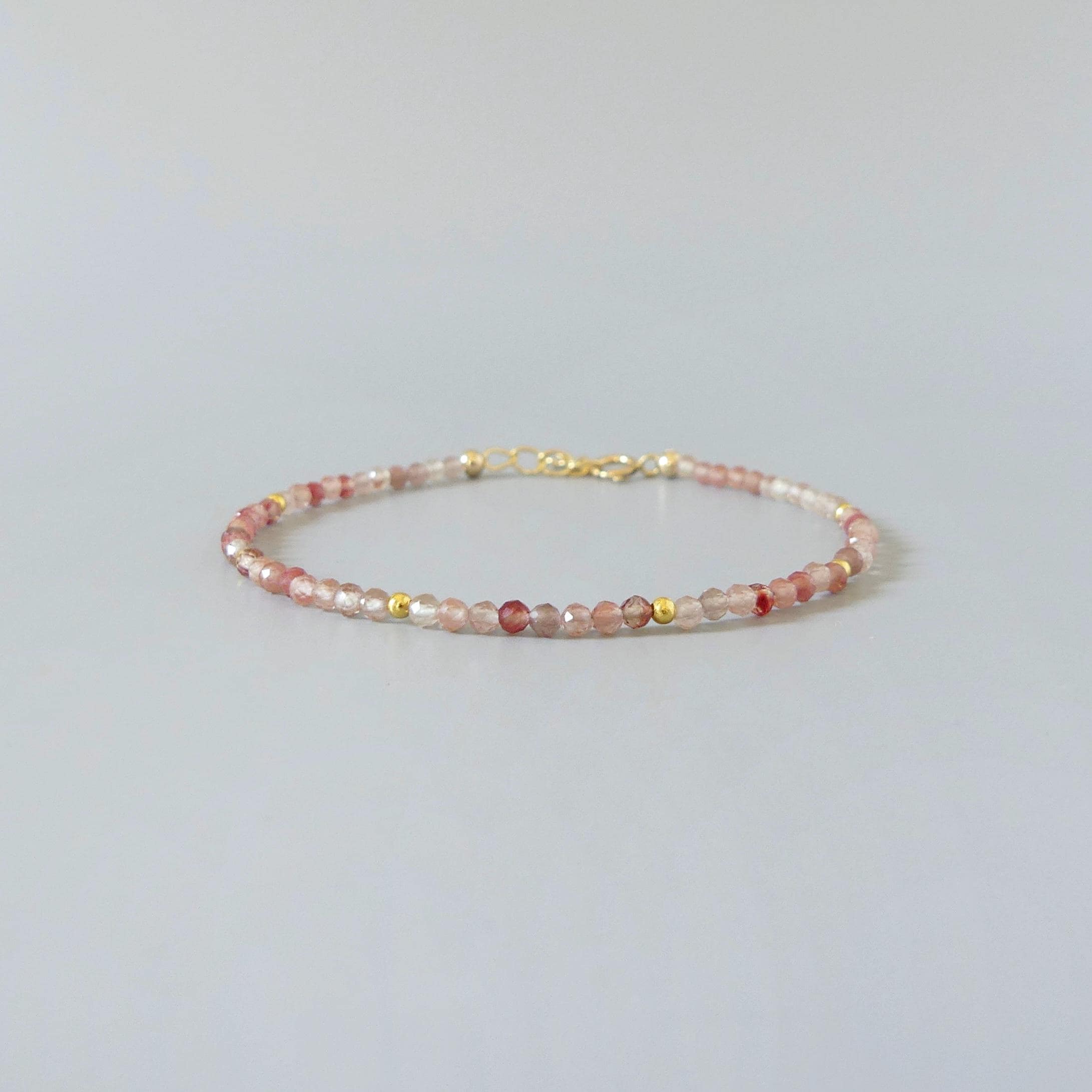 Tiny Andesine Bracelet Dainty Gemstone Beaded Bracelet Crystal Minimalist Jewelry Stacking Healing Birthday Gift for Bridesmaid Wife Host