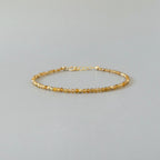 Tiny Yellow Tourmaline Bracelet Dainty Gemstone Beaded Bracelet October Birthstone Crystal Jewelry Minimalist Birthday Gift for Mom Wife
