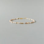 Tiny Botswana Agate Bracelet -Dainty Minimalist Jewelry for Women