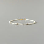Tiny Howlite Bracelet Dainty Beaded Minimalist Jewelry
