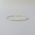 Tiny Labradorite Bracelet - Dainty Gemstone Beaded Jewelry