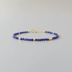 Tiny Sodalite Bracelet - Dainty Gemstone Beaded Jewelry