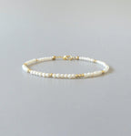 Tiny Freshwater Pearl Bracelet - Dainty Beaded Jewelry