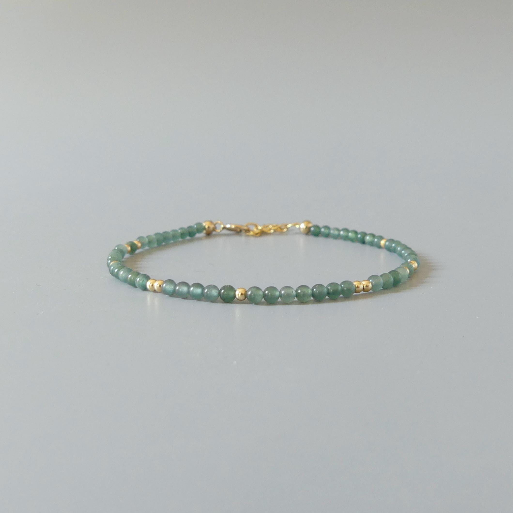 Natural Jade Bracelet - Dainty Good Luck Jewelry
