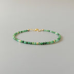 Tiny Jade Bracelet - Dainty Gemstone Beaded Jewelry