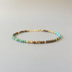 Tiny Arizona Turquoise Bracelet - Dainty December Birthstone