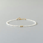 Tiny Diamond Zircon Bracelet - Dainty Sparkly April Birthstone Jewelry