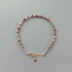 Tiny Multi Spinel Bracelet - Dainty Gemstone Beaded Jewelry