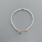 Tiny Natural Micro Pearl Bracelet -Dainty June Birthstone Jewelry