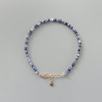 Tiny Blue Sapphire Bracelet Dainty Crystal Minimalist Jewelry