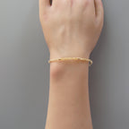 Tiny Ombre Citrine Bracelet - Dainty November Birthstone Jewelry