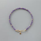Tiny Amethyst Bracelet -Dainty February Birthstone Jewelry