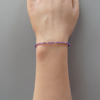 Tiny Amethyst Bracelet -Dainty February Birthstone Jewelry